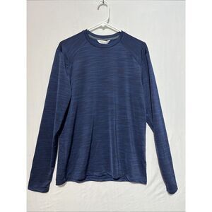 DSG‎ T-Shirt Men's Small Navy Movement Single Dye Crew Neck Long Sleeve